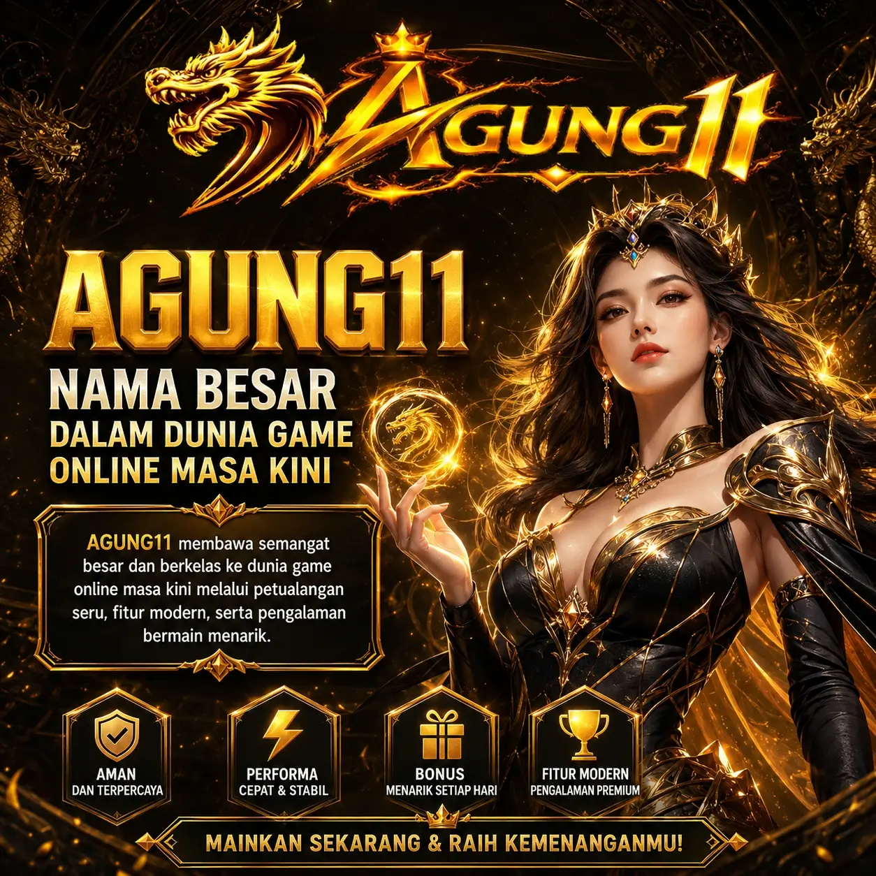 AGUNG11 | Website Game Online Megah dengan Beragam Tema Permainan Menarik Masa Kini
 by Hey siriusly